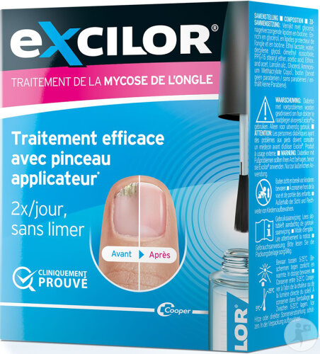 Excilor Traitement De La Mycose De L'Ongle Solution Pénétration Immédiate Sans Limer 3,3ml