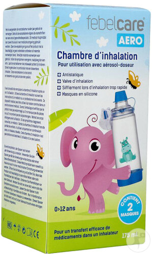 Febelcare Aero Chambre D'Inhalation Enfants 0-12Ans 175ml