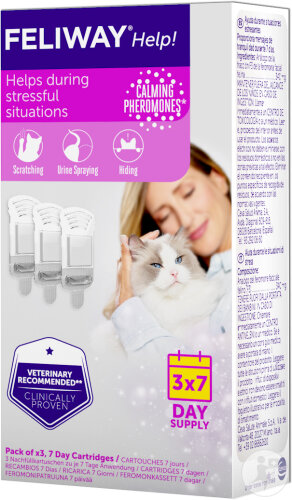 Feliway Help Kit De Recharge 3x7 Jours De Réconfort Pour Chats 3 Cartouches