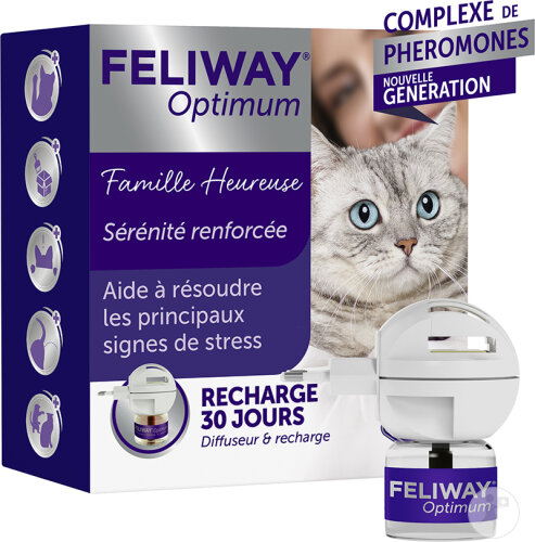 Feliway Optimum Happy Family Starter Kit Diffuseur Et Flacon 48ml