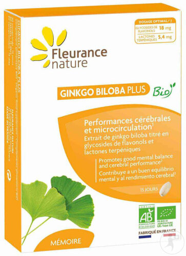Fleurance Nature Ginko Plus Bio 30 Comprimés