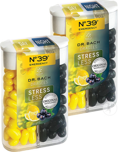 Pack De 2 Fleurs de Bach N°39 Emergency Stress Less Jour Et Nuit Dragées 46g Promo