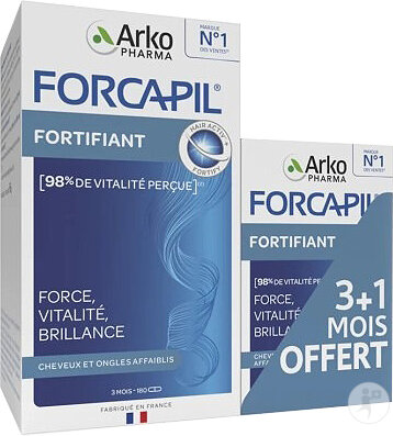 Forcapil Fortifiant Cheveux Et Ongles Promo 180 + 60 Gélules