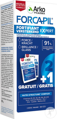 Forcapil Fortifiant Expert Promo 3 Mois 3x60 Gélules