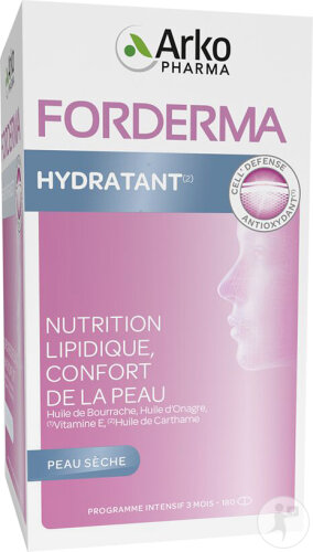 Forderma Hydratant Nutrition Lipidique Et Confort De La Peau Pour Les Peaux Sèches 180 Capsules