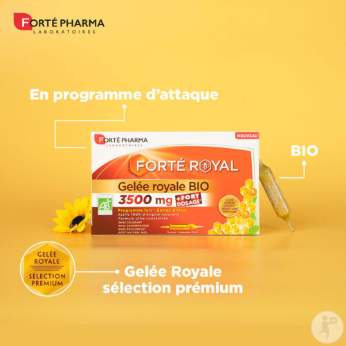 Forté Pharma Forté Royal Gelée Royal Gelée Royale 3500mg Ampoules 10x15ml-3