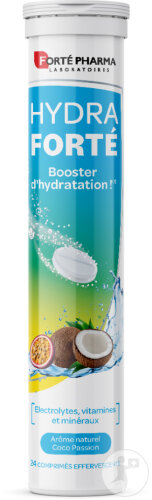 Forté Pharma Hydra Forté Coco Passion 24 Comprimés Effervescents