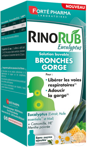 Forté Pharma RinoRub Solution Buvable Bronches-Gorge Flacon 120ml