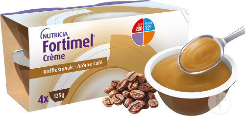 Fortimel Crème Saveur Café Complément Nutritionnel Dénutrition Pots 4x125g