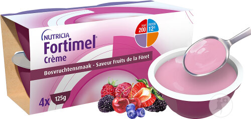 Fortimel Crème Saveur Fruits de la Forêt Complément Nutritionnel Dénutrition Pots 4x125g