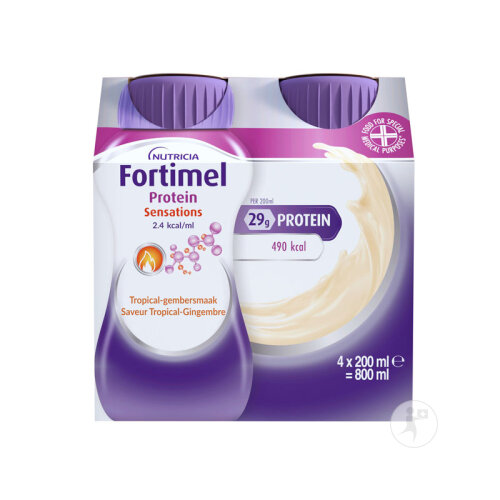 Fortimel Protein Sensations 2.4kcal Tropical-Gingembre Complément Nutritionnel Dénutrition 4x200ml-2