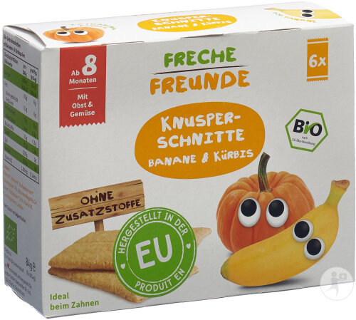 Freche Freunde Pain Croustillan Banane Et Courge 84g