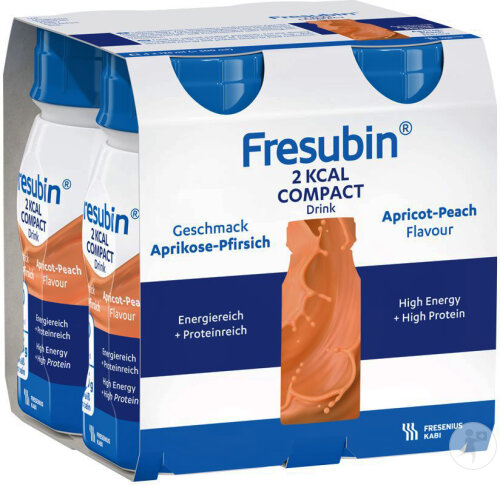 Fresubin 2 Kcal Compact Drink Apricot Pêche 4x125ml