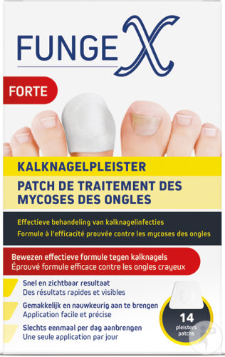 FungeX Patch De Traitement Des Mycoses Des Ongles Forte 14 Patchs