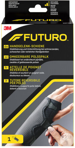 Futuro Attelle Poignet Réversible Ajustable Noir 1 Pièce