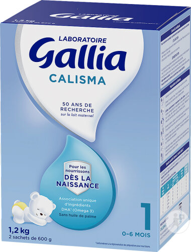 Gallia Calisma 1 Lait En Poudre 1er Âge 0-6 Mois Sachets 2x600g