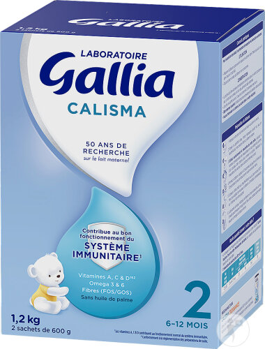 Gallia Calisma 2 Lait En Poudre 2ème Âge 6-12 Mois Sachets 2x600g