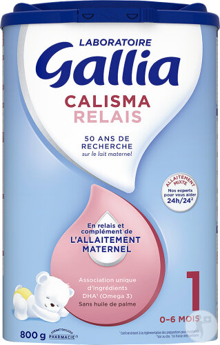 Gallia Calisma Relais 1 Lait En Poudre 1er Âge 0-6 Mois Boîte 800g