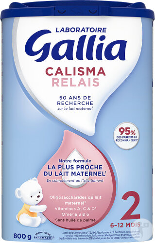 Gallia Calisma Relais 2 Lait En Poudre 2ème Âge 6-12 Mois Boîte 800g