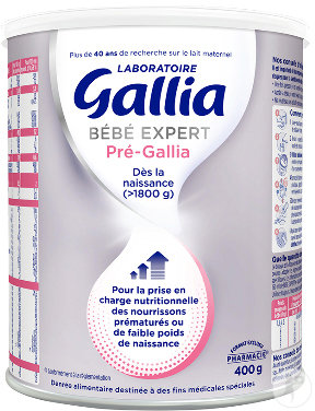 Gallia Bébé Expert Pré-Gallia Lait En Poudre Pour Prématuré Pot 400g