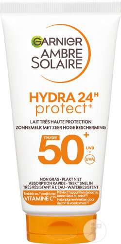 Garnier Ambre Solaire Lait Solaire Hydra Protect IP50+ Format Voyage 50ml