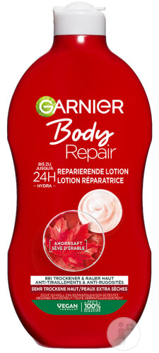 Garnier Body Repair Lait Corps Réparation Sève D’Érable Peaux Très Sèches 400ml