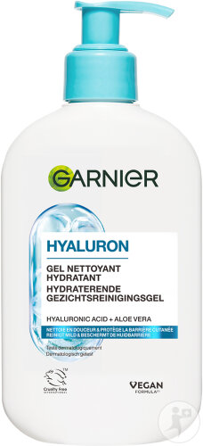Garnier SkinActive Hyaluron Gel Nettoyant Acide Hyaluronique + Aloe Vera Flacon Pompe 250ml
