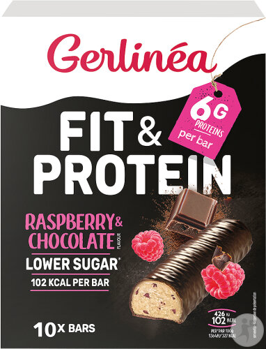 Gerlinea Fit & Protein Barres Framboise & Chocolat 310g