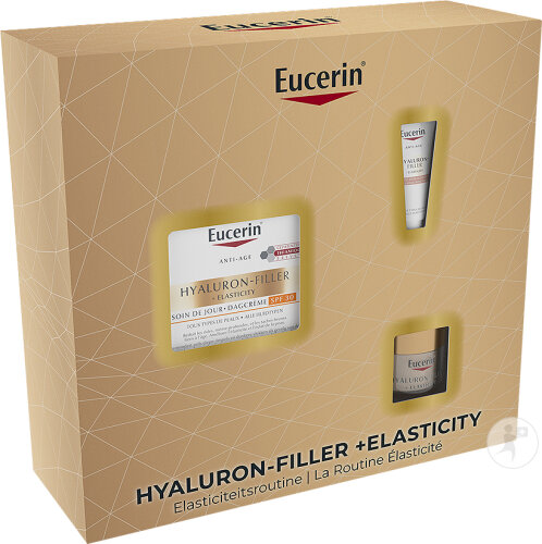 Eucerin Coffret Cadeau Hyaluron-Filler + Élasticité Jour IP30 3 Produits