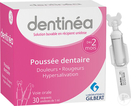 Gilbert Dentinéa Poussée Dentaire Solution Buvable Unidoses 30x1ml