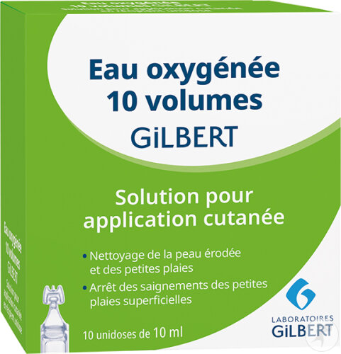 Gilbert Eau Oxygénée 10 Volumes Unidoses 10x10ml