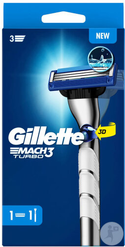 Gillette Mach3 Turbo 3D Rasoir Avec Lame 1 Pièce