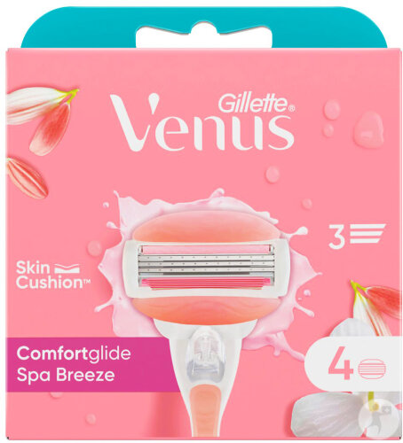 Gillette Venus Comfortglide Spa Breeze Lames De Rasoir 4 Pièces