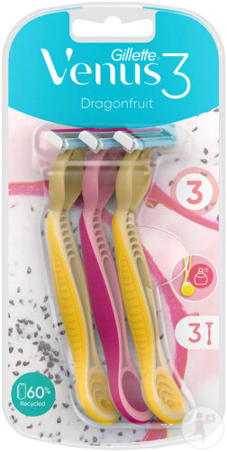 Gillette Venus3 Rasoir Jetable Dragonfruit 3 Pièces