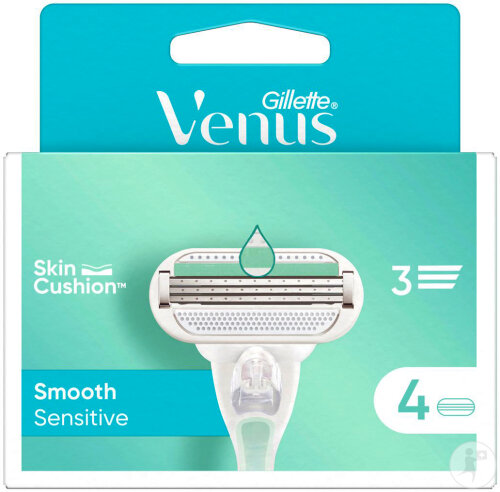 Gillette Venus Smooth Sensitive Lames 4 Pièces