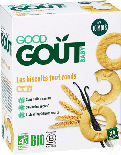 Good Goût Biscuits Tout Ronds À La Vanille 80g