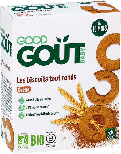 Good Goût Biscuits Tout Ronds Cacao 80g