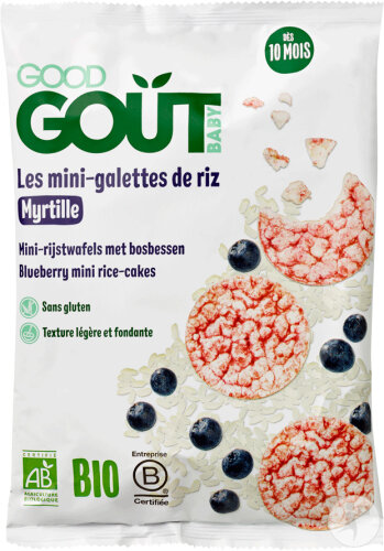 Good Goût Mini-Galettes De Riz À La Myrtille 40g