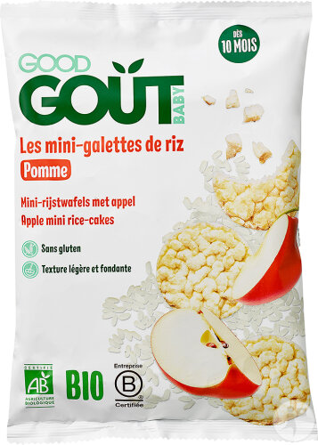Good Goût Mini-Galettes De Riz À La Pomme 40g