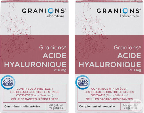 Granions Acide Hyaluronique Complément Alimentaire 2x60 Gélules Végétales 2ème À -30%