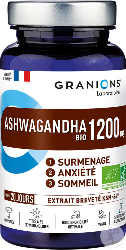 Granions Ashwagandha Bio 1200mg 60 Comprimés