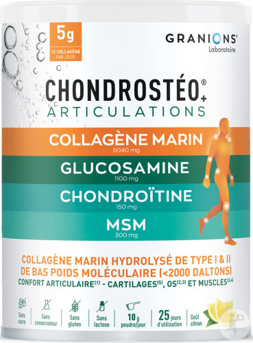 Granions Chondrostéo Collagène Marin Goût Citron 250g