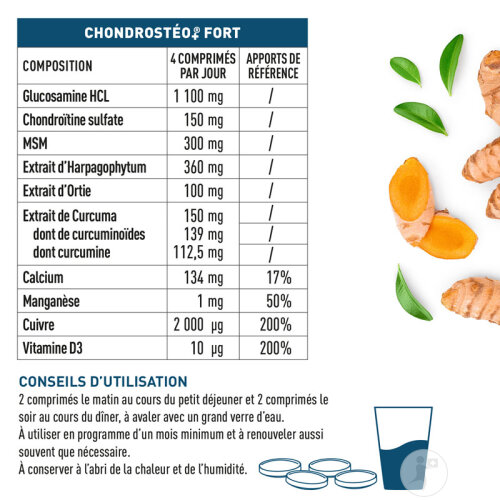 Granions Chondrostéo+ Fort Articulations/Chondroïtine/Glucosamine 2x120 Comprimés Promo 2ème À -50%-6