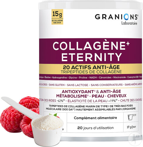 Granions Collagène Eternity Poudre Gout Framboise 343g