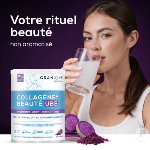 Granions Collagène + Beauté UBÉ Peau/Cheveux Collagène Marin Biotine 216g-9
