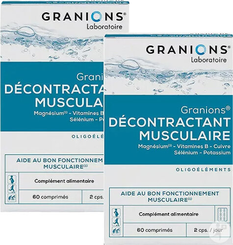 Granions Décontractant Musculaire Oligoéléments 2x60 Comprimés