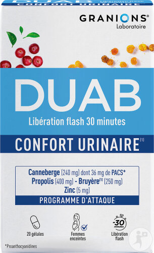 Granions DUAB Confort Urinaire Femme Propolis/Cranberry 20 Gélules