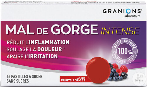 Granions Mal De Gorge Intense 16 Pastilles