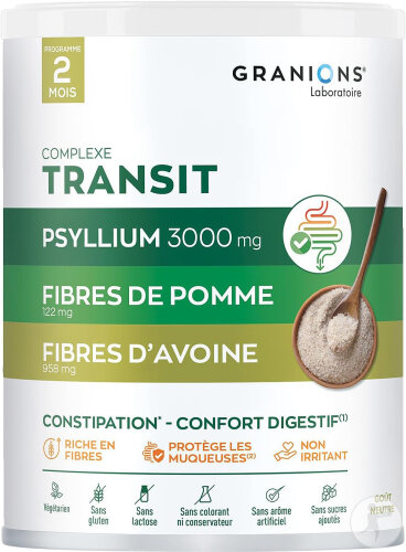 Granions Poudre Psyllium + Fibres/Complexe Transit 290g