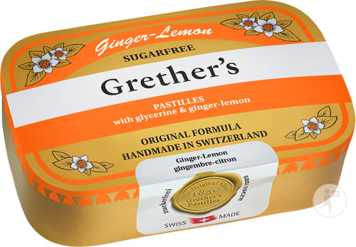 Grether's Pastilles Gingembre-Citron Sans Sucre 110g